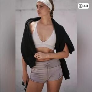 Free People Movement Limitless Shorts Oyster Lg NWOT Athletic Lounge Activewear